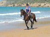 A lovely controlled canter on the beach